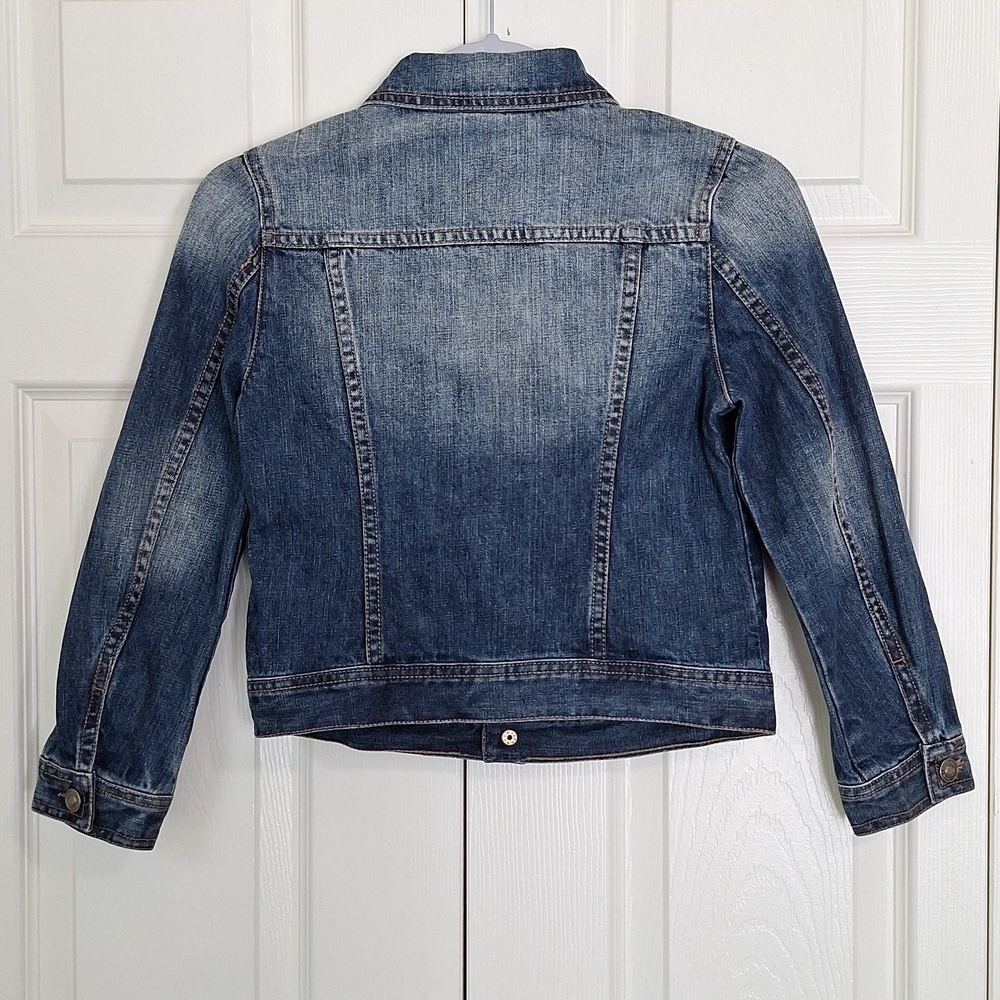 BENETTON JEANS Kids Snap Front Denim Jacket Size (M 7/8) - Picture 2 of 15